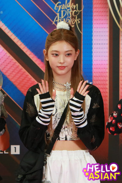 Collier Etoile Filante avec Filaments Strass NewJeans Mode Kpop Bijou