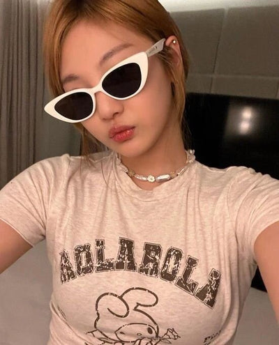 Collier Fleur Marguerite Chaîne Bijoux NingNing Aespa Kpop Mode Femme