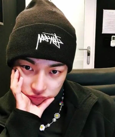 Collier Tulipe et Pétales Multicolor Smiley Peace Hongjoong ATEEZ Bijou