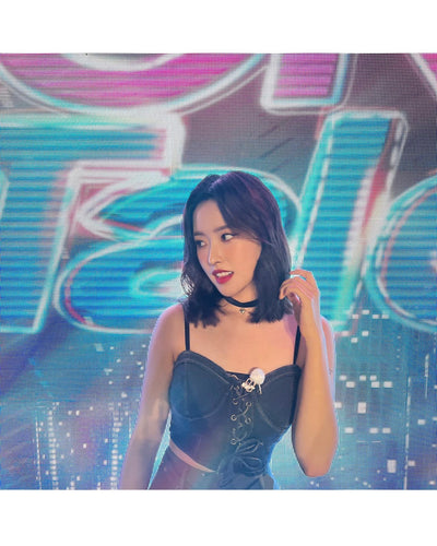 Corset en Jean à Bretelles Olivia Hye LOONA Kpop Tour Haut Mode Femme