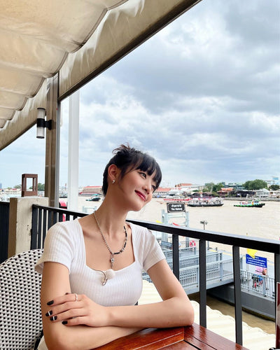 Crop Top Bi Part Avec Nombril Visible Blanc Minnie G Idle Mode Femme été