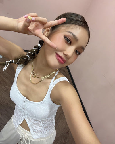 Crop Top Dentelles Blanc Sexy Bretelles Dos Nu MIMI Oh My Girl Mode