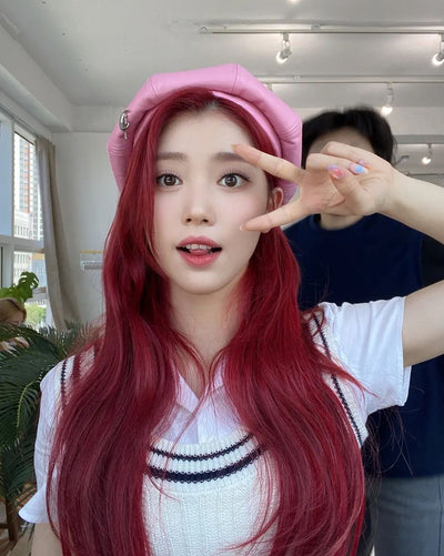 Crop Top Epais Sport Blanc Rayures Noir Xiaoting Kep1er Mode Corée