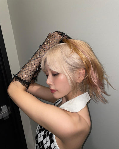 Crop Top Gilet Col V Motifs Losanges JiU Dreamcatcher Concert Chicago