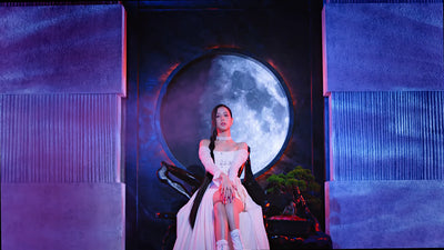 Crop Top Manches Longues Voile Elegant Harnais Jisoo BlackPink Pink Venom MV