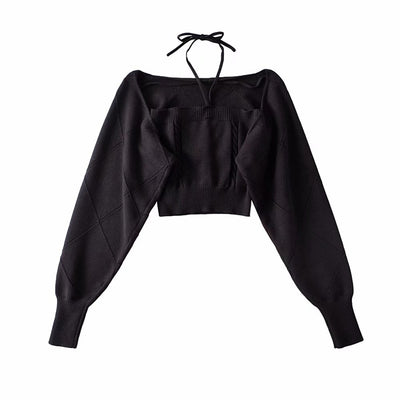 Ensemble Rose Crop Top et Boléro Cute NingNing Aespa Mode Coréenne Kpop