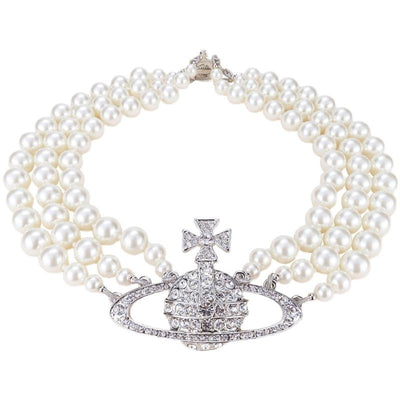 Collier de Perles Orbe Anneau Croix en Strass Sunmi Album You Can't sit with Us