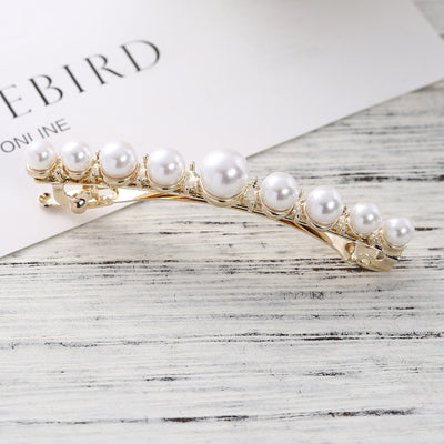 Barrette Broche à Cheveux Vintage Perle Ronde Yujin Kep1er Kpop Mode