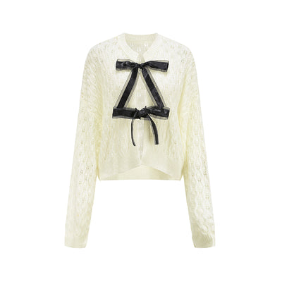 Veste avec Deux Nœuds Cardigan Chic Jisso BlackPink x Tokopedia Kpop