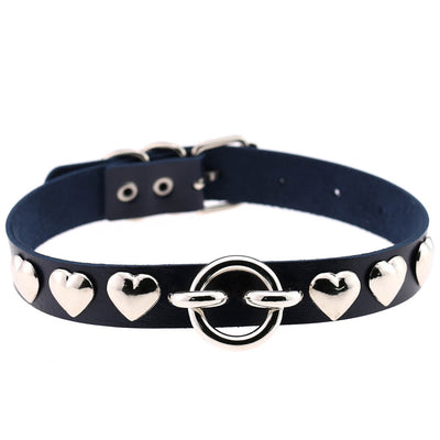 Collier en Cuir Coeur Métal Tomboy Shuhua G I Dle Mode Accessoire Rock