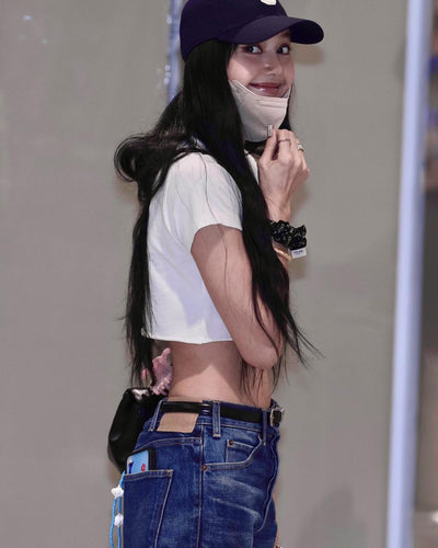 Dragonne Chaîne Téléphone Portable Bleu Ciel avec Nuages Lisa BlackPink