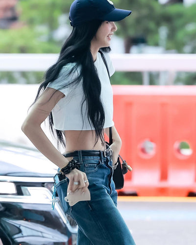 Dragonne Chaîne Téléphone Portable Bleu Ciel avec Nuages Lisa BlackPink