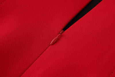 Robe Rouge Bustier Col V Elegante Joy Red Velvet Mode Femme Kpop Visuel