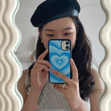 Coque Téléphone Portable Coeur Bleu Protection Silicone Jisoo BlackPink