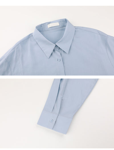 Chemise Bleu Clair Ample Oversize Jennie BlackPink Mode Coréenne Femme