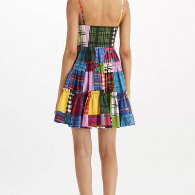 Robe Patchwork Damier Multicolore Glitter Christmas Nmixx Lily Mode Kpop