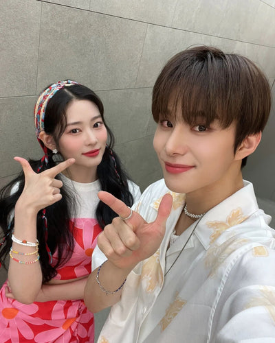 Ensemble Débardeur et Jupe Floral Rétro Minju Music Core Mode Kpop