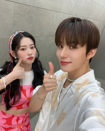 Ensemble Débardeur et Jupe Floral Rétro Minju Music Core Mode Kpop