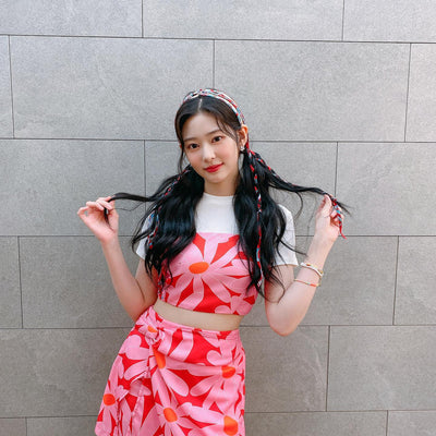 Ensemble Débardeur et Jupe Floral Rétro Minju Music Core Mode Kpop