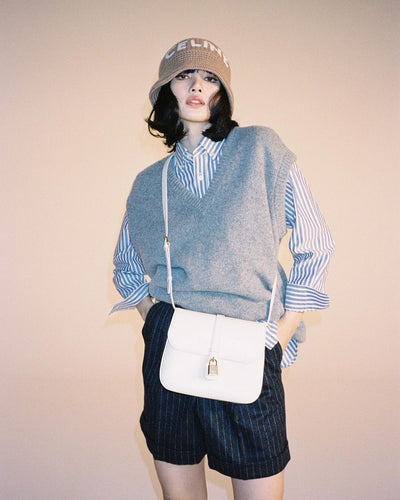 Ensemble Pull Ample Gilet Gris et Chemise Lisa BlackPink Mode Quotidien