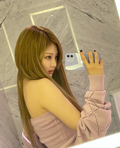 Ensemble Rose Crop Top et Boléro Cute NingNing Aespa Mode Coréenne Kpop