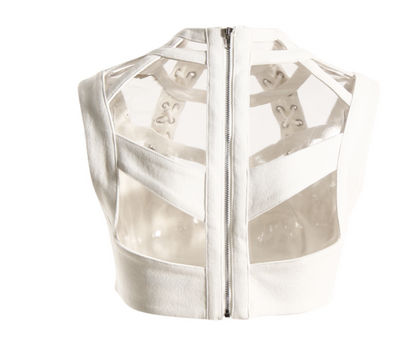 Ensemble Scène Lisa Haut et Pantalon Blanc LALISA BlackPink Show Music Core