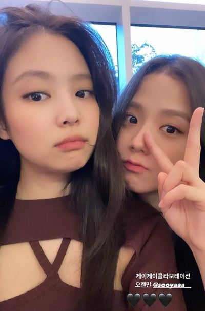 Ensemble Top + Sweatshirt Epaules Sexy Jennie Vlog Mandu Ft Jisoo BlackPink