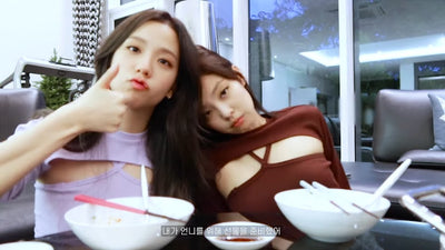 Ensemble Top + Sweatshirt Epaules Sexy Jennie Vlog Mandu Ft Jisoo BlackPink