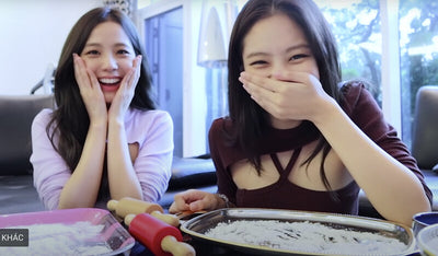 Ensemble Top + Sweatshirt Epaules Sexy Jennie Vlog Mandu Ft Jisoo BlackPink