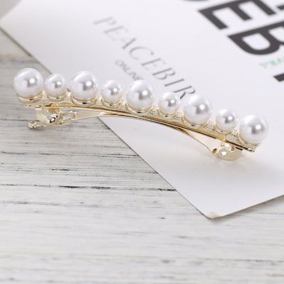 Barrette Broche à Cheveux Vintage Perle Ronde Yujin Kep1er Kpop Mode