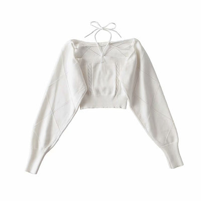 Ensemble Rose Crop Top et Boléro Cute NingNing Aespa Mode Coréenne Kpop