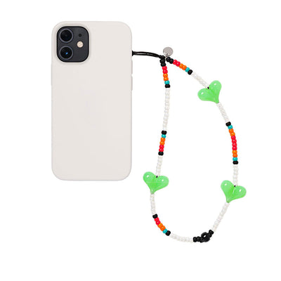 Dragonne Marron Téléphone Portable Trois Coeurs Vert Jennie BlackPink