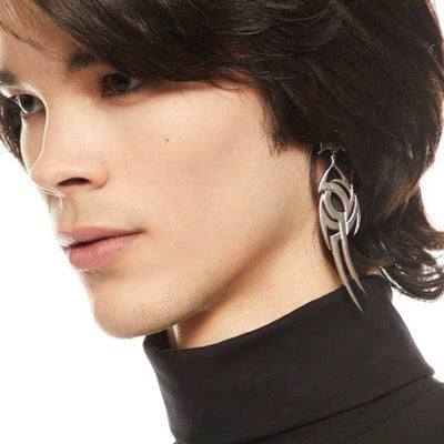 Boucle d' Oreille Flamme et Lettre M Bijoux Mode Kpop Miyeon G I Dle