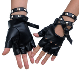 Gants Mitaines Cuir et Pointes Métal Style Punk Rock Jiu Dreamcatcher