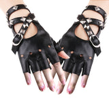 Gants Mitaines Cuir et Pointes Métal Style Punk Rock Jiu Dreamcatcher