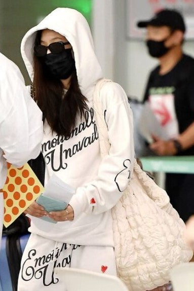 Grand Sac Blanc Style Couette Jennie BlackPink Mode Coréenne