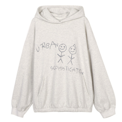 Hoodie Urban Sophistication Pull à Capuche Gris Lisa BlackPink