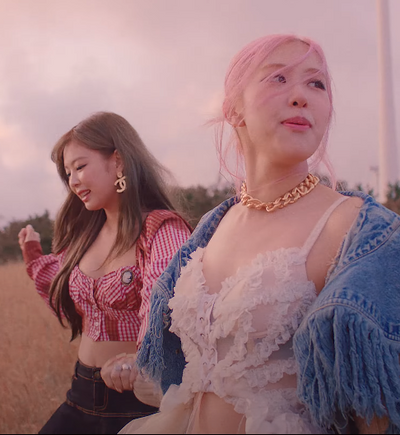 Jupe Short Jean Style Superposé Noire Jennie BlackPink MV LoveSick Girls