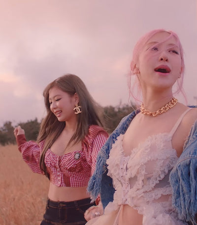 Jupe Short Jean Style Superposé Noire Jennie BlackPink MV LoveSick Girls