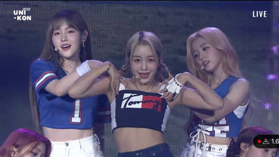 Mitaines Blanches Cloutés Rond Métal Hikaru Kep1er Uni Kon Mode Kpop