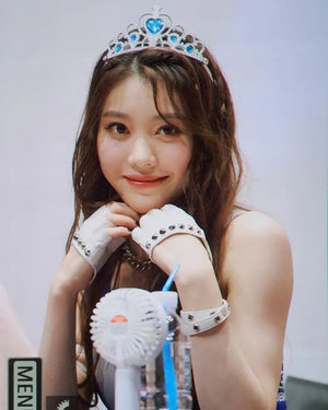 Mitaines Blanches Cloutés Rond Métal Xiaoting Kep1er Music Core We Fresh