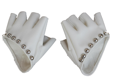 Mitaines Blanches Cloutés Rond Métal Xiaoting Kep1er Music Core We Fresh