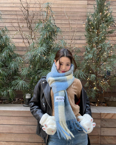 Paire Gants Oreilles de Lapin Carottes Mitaine Wonyoung Ive Kpop