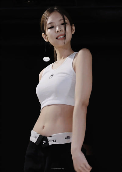 Pantalon Revers Blanc Réversible Jennie Pink Venom Dance Practice BlackPink