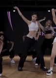 Pantalon Revers Blanc Réversible Jennie Pink Venom Dance Practice BlackPink