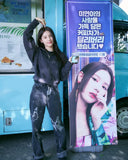 Panton Jean Taches Encre Papillon Miyeon G idle Coffee Truck Drama