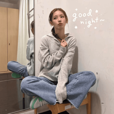 Pull Ample Gris en maille à col polo Miyeon I Dle Mode Femme Corée