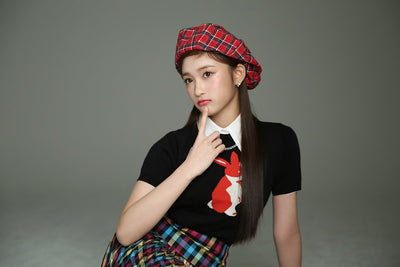 Pull Avec Manches Coupées Motif Lapin Mode Coréenne Leeseo IVE S Cawaii