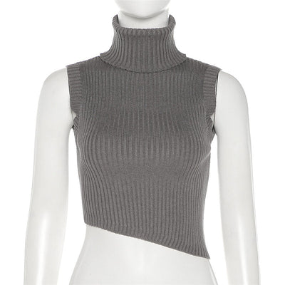 Pull Col Roulé sans Manches Asymétrique Lisa BlackPink Radio Sirius XM