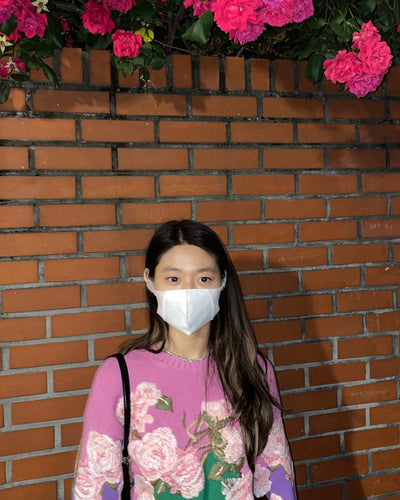 Pull Fleurs brodés Rose Vert Violet Printemps Seolhyun AOA Mode Femme